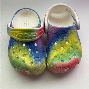 CROCS Red and Blue Water Shoes with Ventilated Design